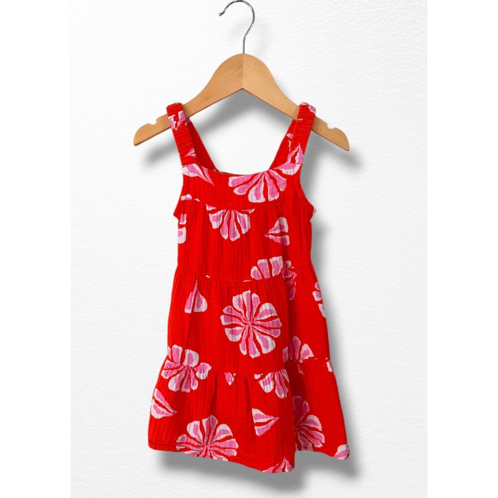 Crewcuts Flower Gauze Tiered Dress, Size 3